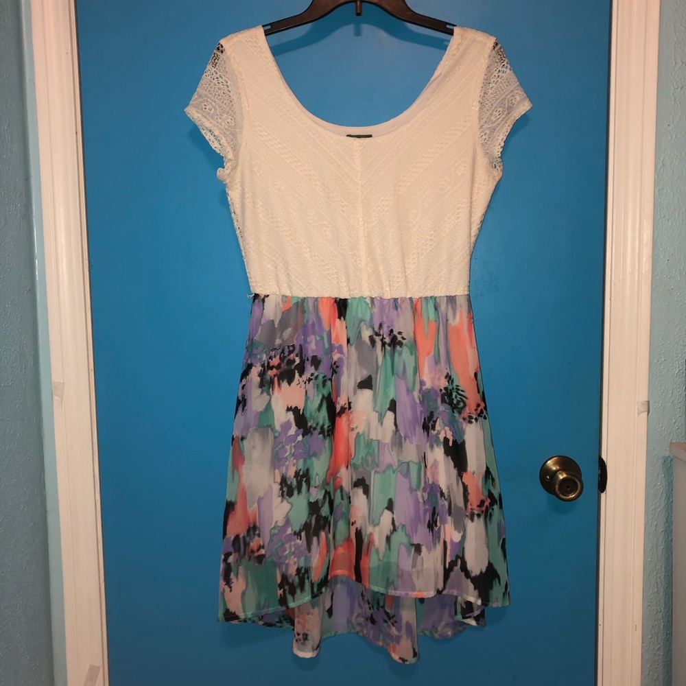 Lily Rose High-Low Abstract Pastel Dress